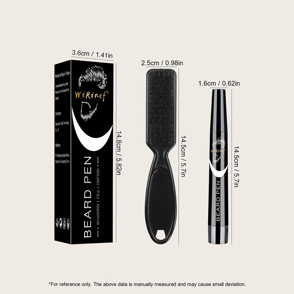 Sale Beard Filling Pen Black Kit Barber Styling Pencil with Brush Natural Finish Cover Facial Hair Patches Tool Cosmetic Styling
