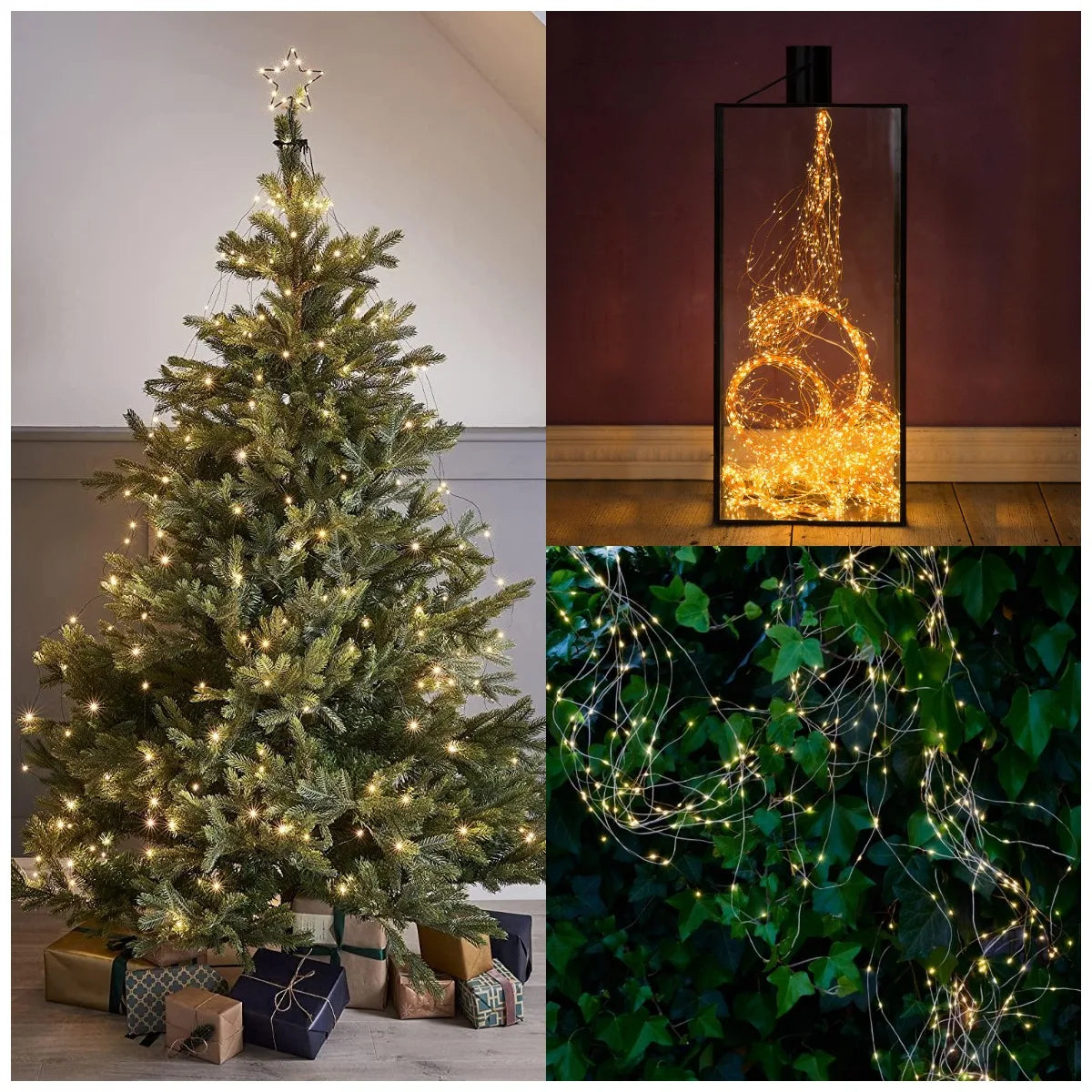 Outdoor Solar Fairy Lights Warm White 30 Stand 600LEDs Waterfall Lights 8 Modes Waterproof Branch Light Solar Powered for Garden