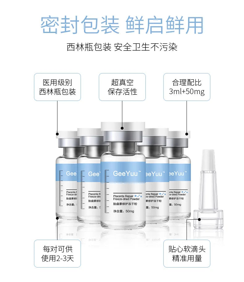 Sheep Placenta Face Serum Oligopeptide-1 Acne Treatment Serum Face Freeze-Dried Powder Repair Anti-Wrinkle Liquid Facial Serum