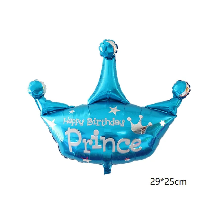 1pc large rose gold pink blue Noble Crown foil Balloons king queen Princess Birthday Party decoration Supplies Kids Toys