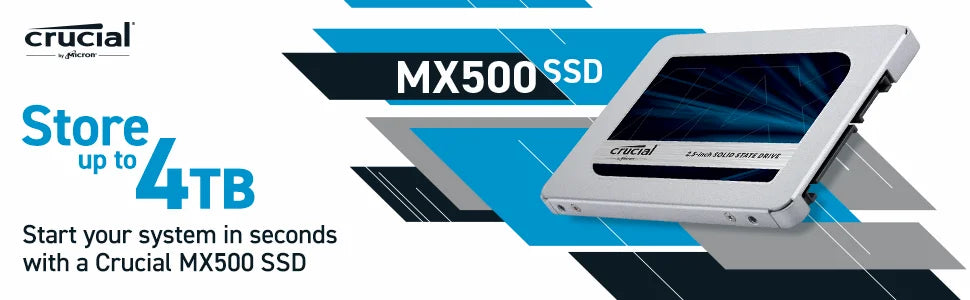 Crucial MX500 250GB 500GB 1000GB 2000GB 4000GB 3D NAND SATA3 2.5-Inch Internal SSD Internal Solid State Drive 5 years Warranty