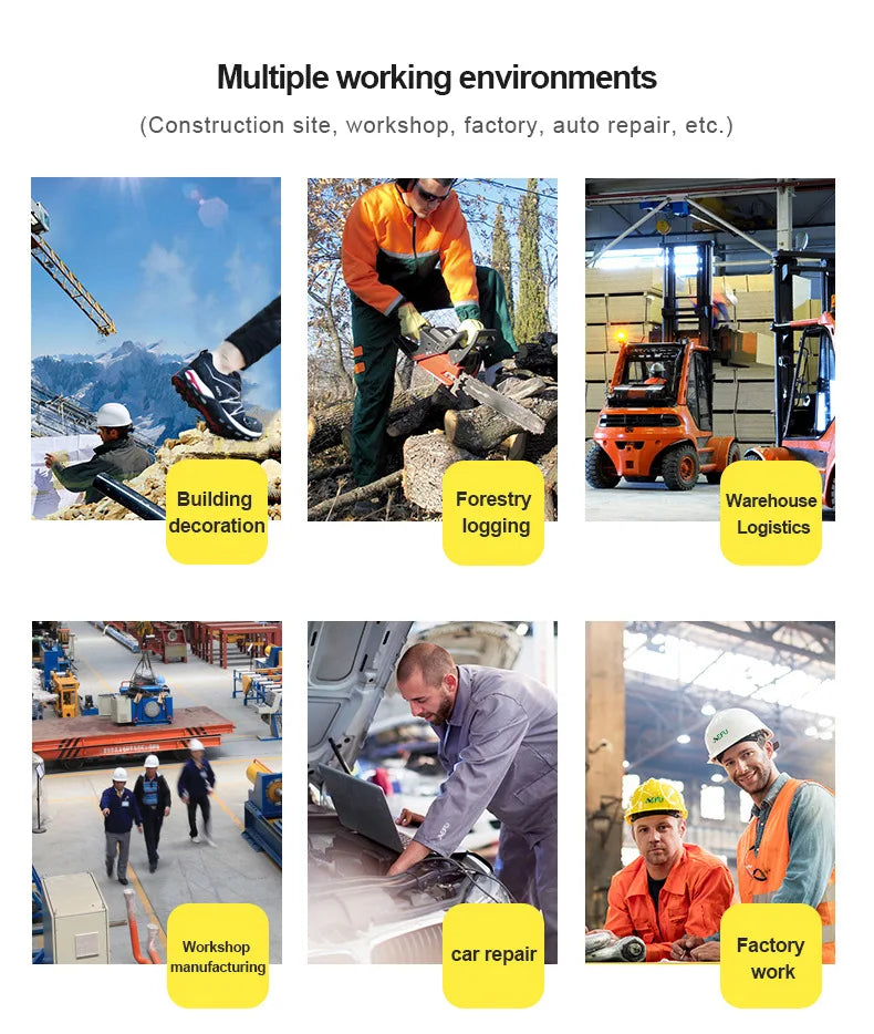 Rotating Button Safety Shoes Men Work Sneakers Indestructible Shoes Puncture-Proof Protective Shoes Work Boots Steel Toe Shoes