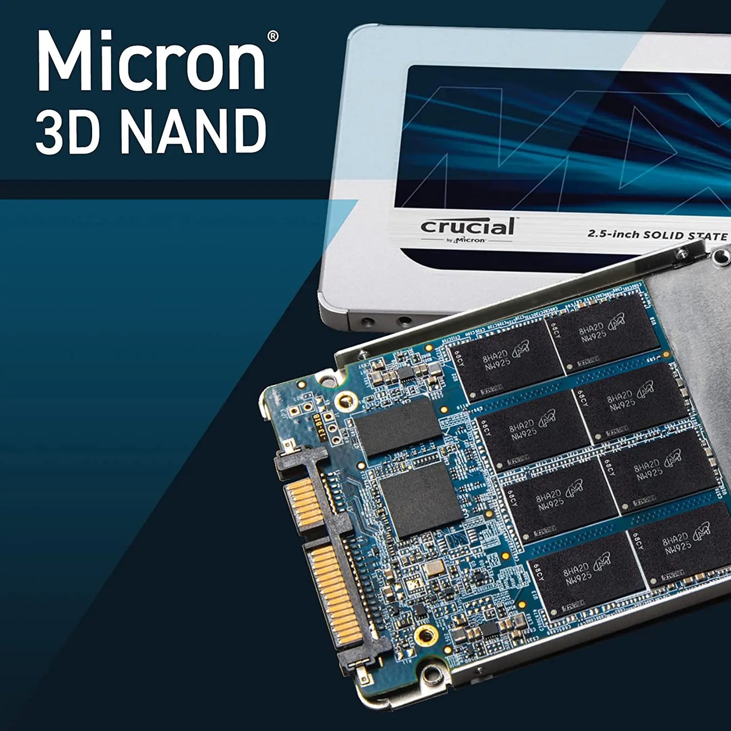 Crucial MX500 250GB 500GB 1000GB 2000GB 4000GB 3D NAND SATA3 2.5-Inch Internal SSD Internal Solid State Drive 5 years Warranty