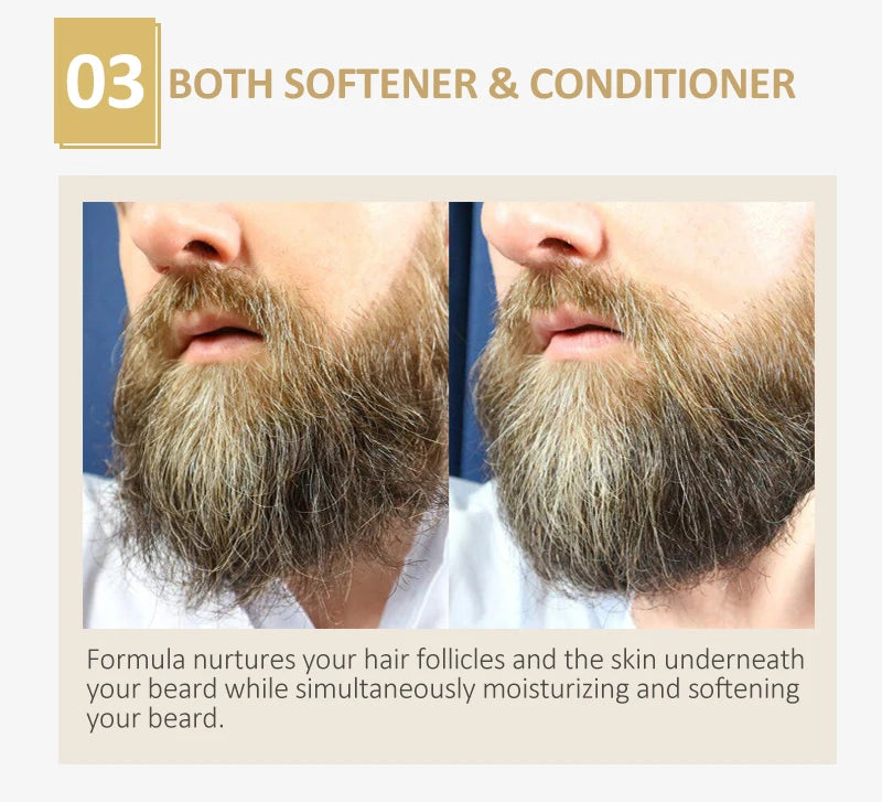 PURC Beard Oil for Men Nourishing Soften Beard Grooming Treatment Hair Oil Beard Care