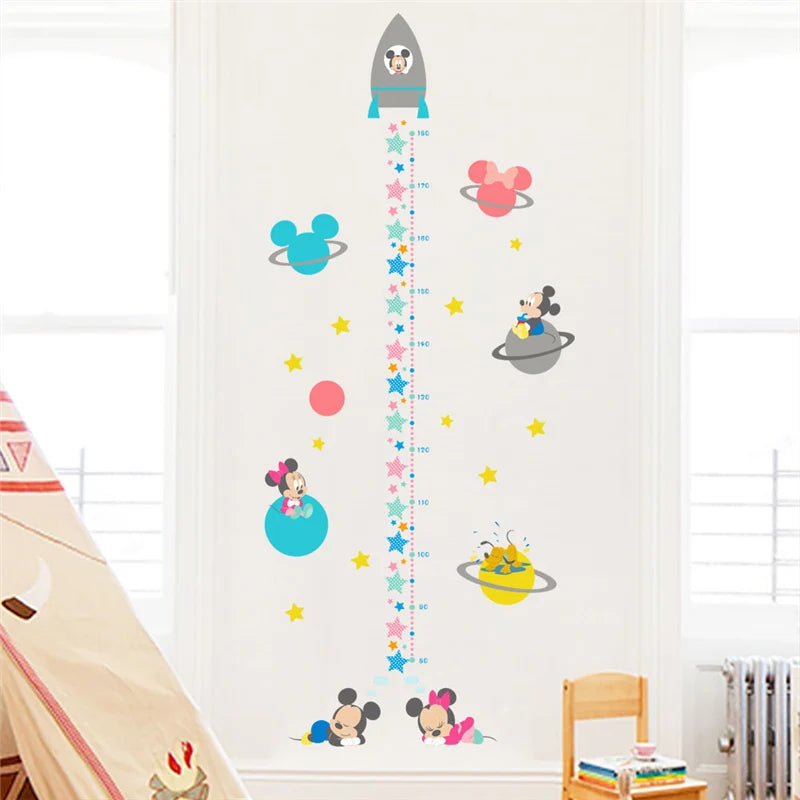 Cartoon Mickey Minnie Wall Stickers For Kids Room Bedroom Wall Decoration Movie Posters Door Sticker Gifts for kids