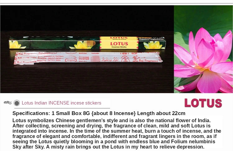 8pcs India Stick Incenses White Sage Sandalwood Natural Household Indoor Clean Air Indian Incense Sticks Yoga Buddhism 22cm