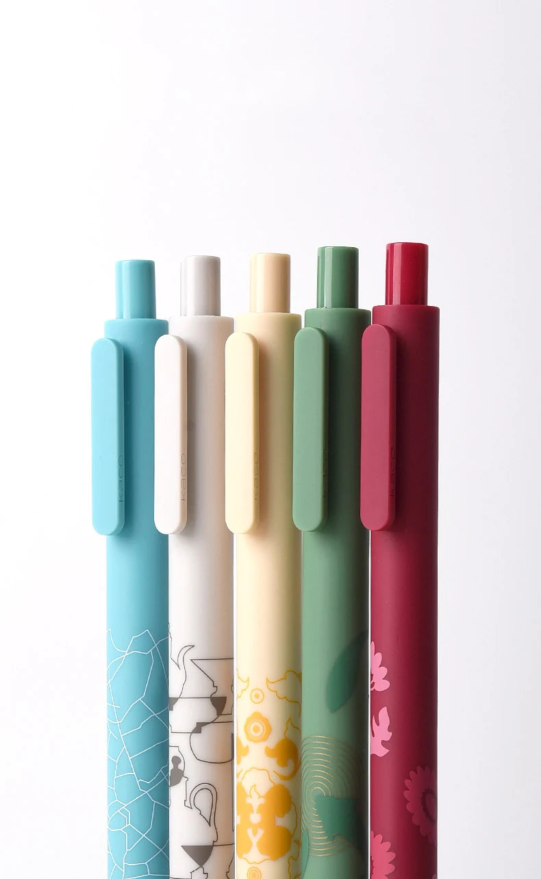 Kaco Retro Gel Pens 0.5MM Color Ink Joint Book Source Porcelain Rhyme China Series For School Office Student Writing Pen