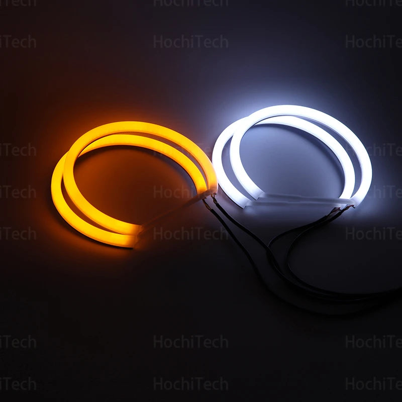 High Quality SMD Cotton Light Switchback LED Angel Eye Ring Kit For BMW E30 E32 E34 Car Accessories