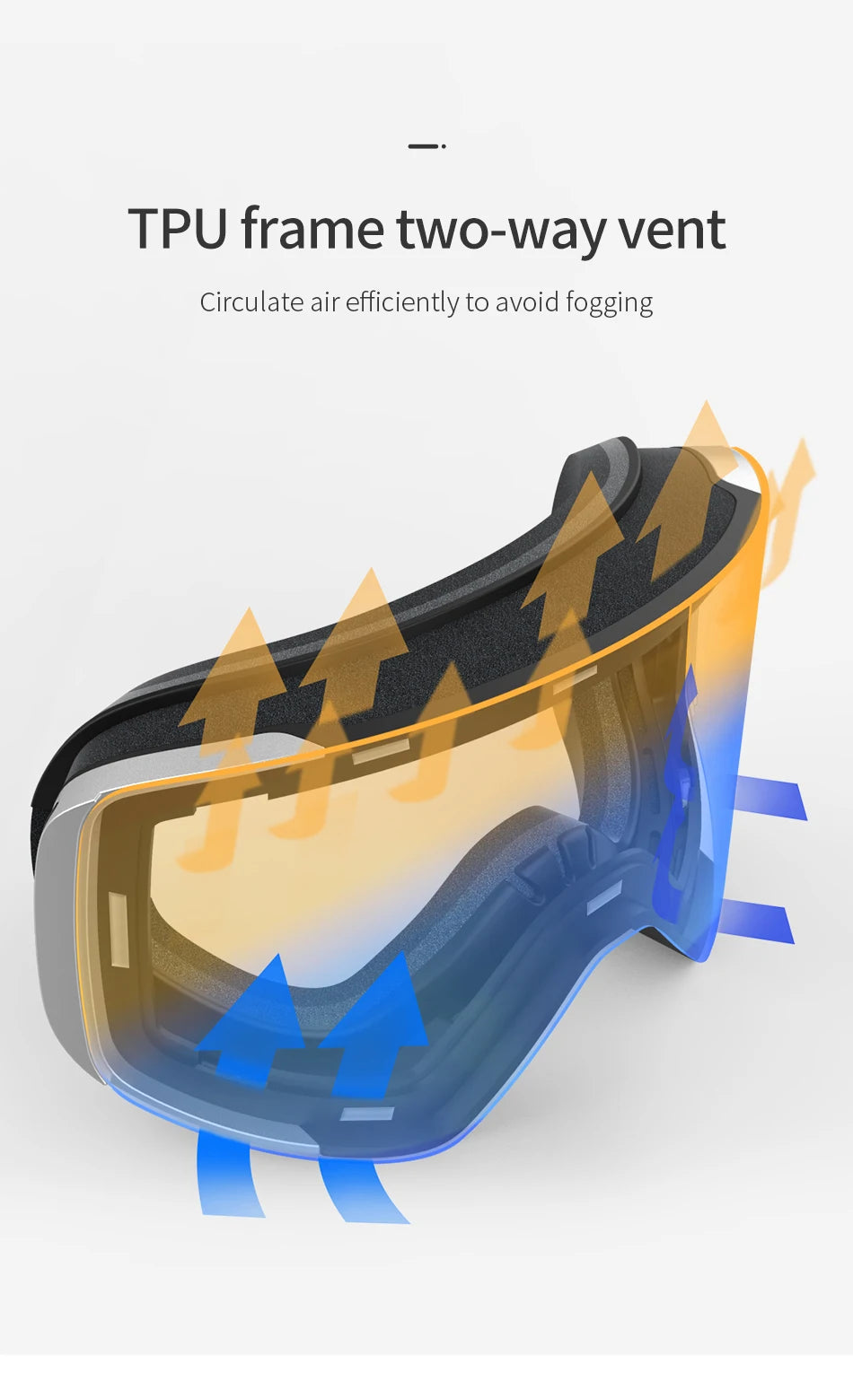 COPOZZ Professional Winter Ski Goggles Magnetic Quick-Change Double Layers Anti-Fog Snowboard goggles Men Women Ski Equipment