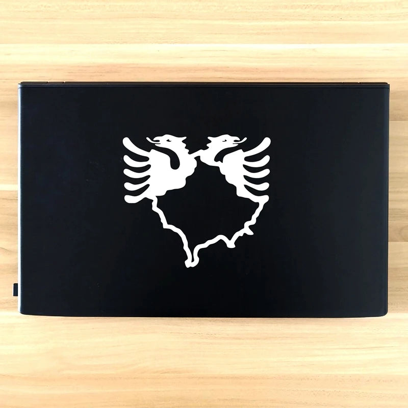 Kosovo Map Albania Double-Headed Eagle Vinyl Sticker Car Window Decor Laptop Decals for Apple MacBook Pro / Air Decoration