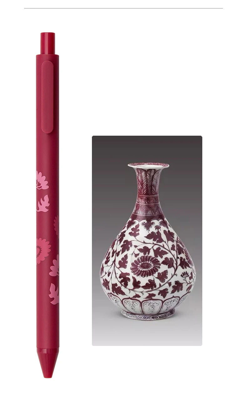 Kaco Retro Gel Pens 0.5MM Color Ink Joint Book Source Porcelain Rhyme China Series For School Office Student Writing Pen