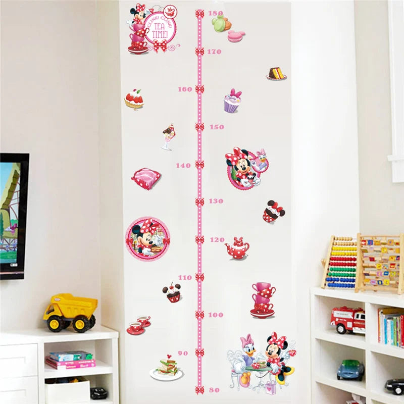 Cartoon Mickey Minnie Wall Stickers For Kids Room Bedroom Wall Decoration Movie Posters Door Sticker Gifts for kids