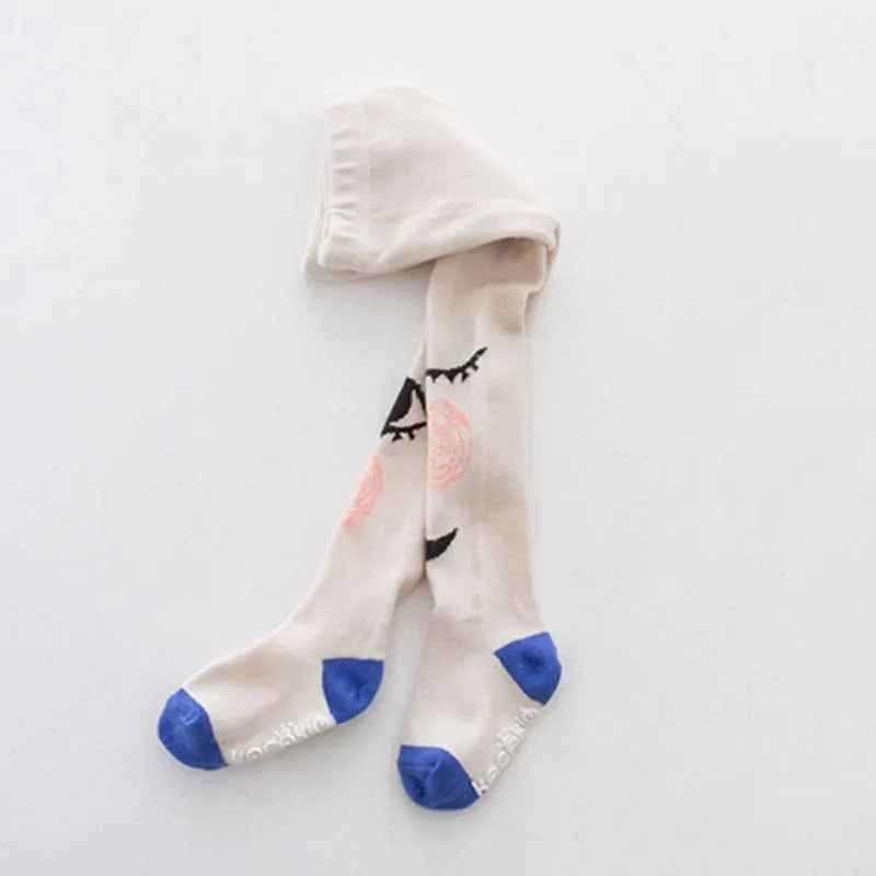 Baby Girls Pants Tights 1-7Y Kids New Autumn Winter Warm Cute Cartoon Big Eyes Pant Long Stockings Velvet Stock For Girls
