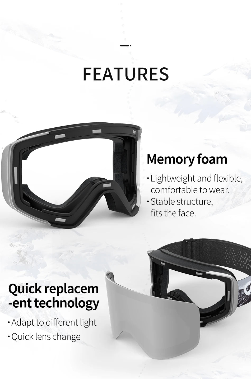 COPOZZ Professional Winter Ski Goggles Magnetic Quick-Change Double Layers Anti-Fog Snowboard goggles Men Women Ski Equipment