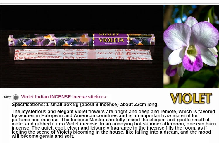8pcs India Stick Incenses White Sage Sandalwood Natural Household Indoor Clean Air Indian Incense Sticks Yoga Buddhism 22cm