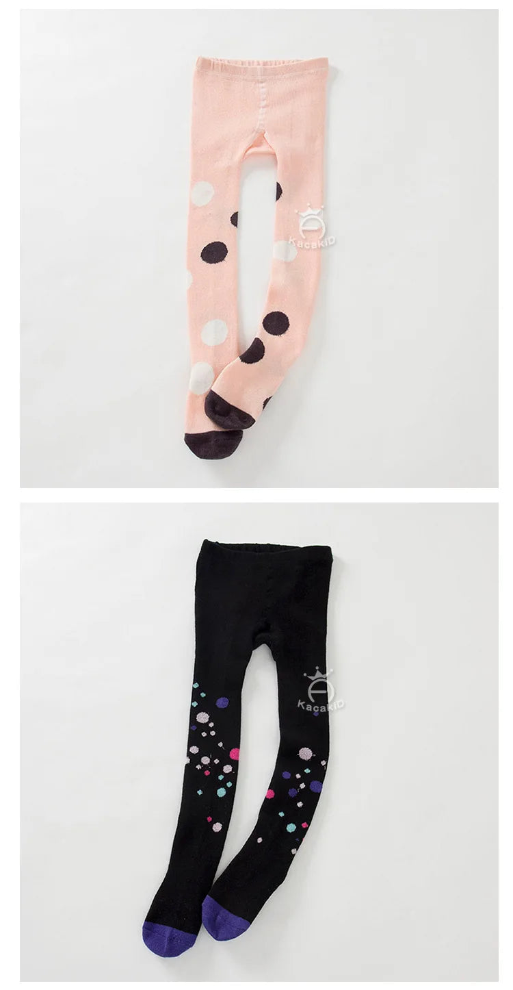 Baby Girls Pants Tights 1-7Y Kids New Autumn Winter Warm Cute Cartoon Big Eyes Pant Long Stockings Velvet Stock For Girls