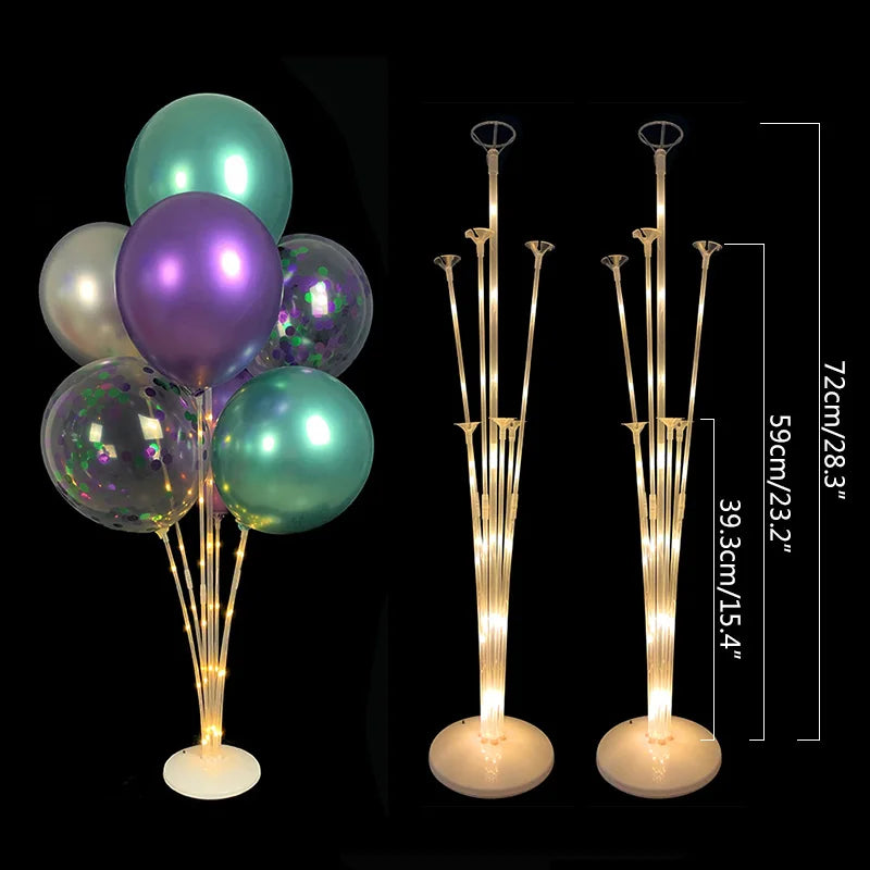 7Tubes Balloons Stand Balloon Holder Column Confetti Balloon Baby Shower Kids Birthday Party Wedding Decoration Supplies