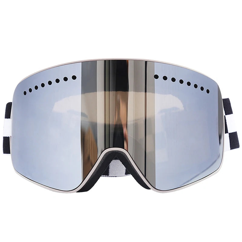 Magnetic Ski Goggles Winter Snow Sports Snowboard Goggles Anti-fog UV Protection Snowmobile Spherical Riding Skiing Eyewear Mask