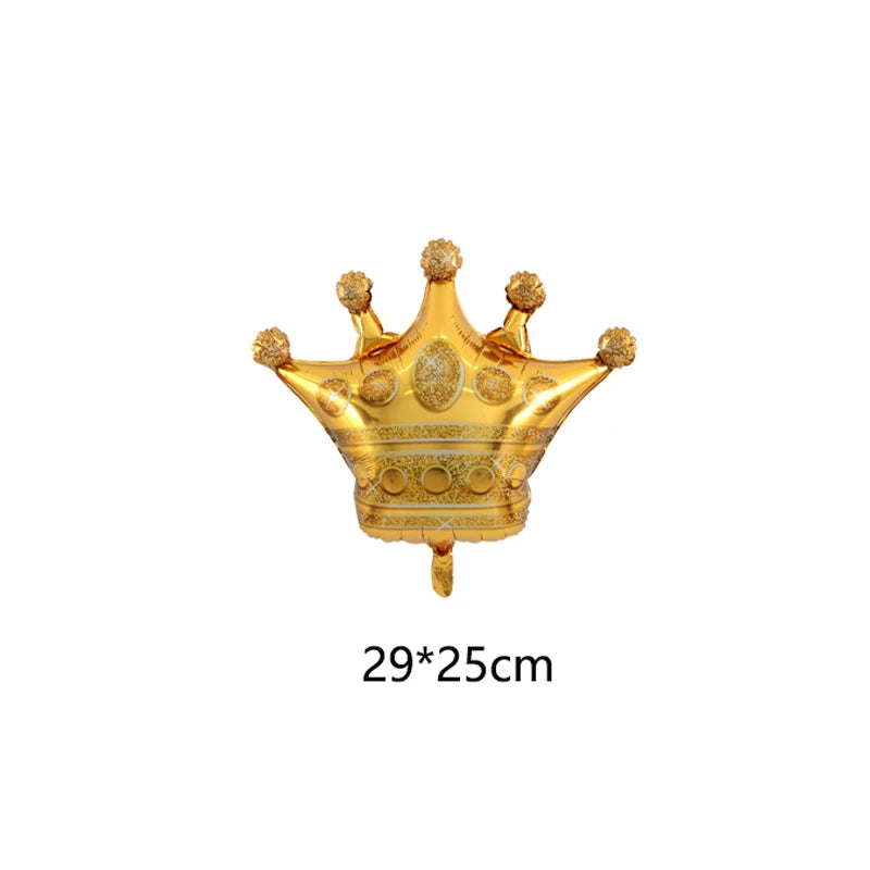 1pc large rose gold pink blue Noble Crown foil Balloons king queen Princess Birthday Party decoration Supplies Kids Toys