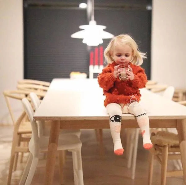 Baby Girls Pants Tights 1-7Y Kids New Autumn Winter Warm Cute Cartoon Big Eyes Pant Long Stockings Velvet Stock For Girls