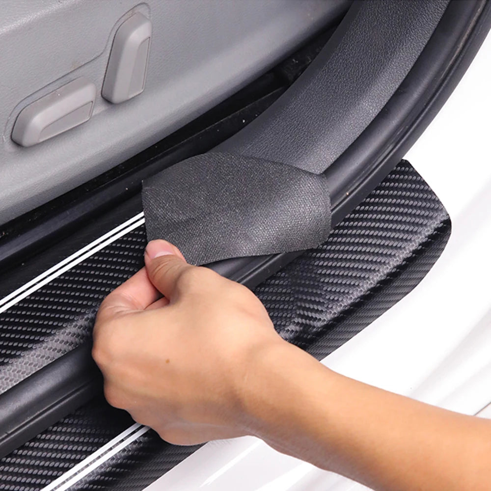 Car sticker carbon fiber decorative strip car door sill For Fiat 500 500X 500L Accessories