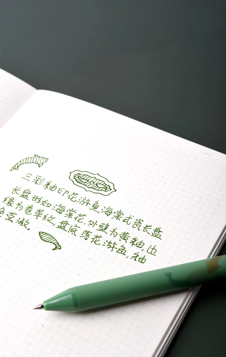 Kaco Retro Gel Pens 0.5MM Color Ink Joint Book Source Porcelain Rhyme China Series For School Office Student Writing Pen