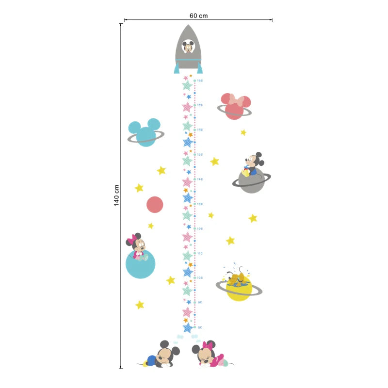 Cartoon Mickey Minnie Wall Stickers For Kids Room Bedroom Wall Decoration Movie Posters Door Sticker Gifts for kids