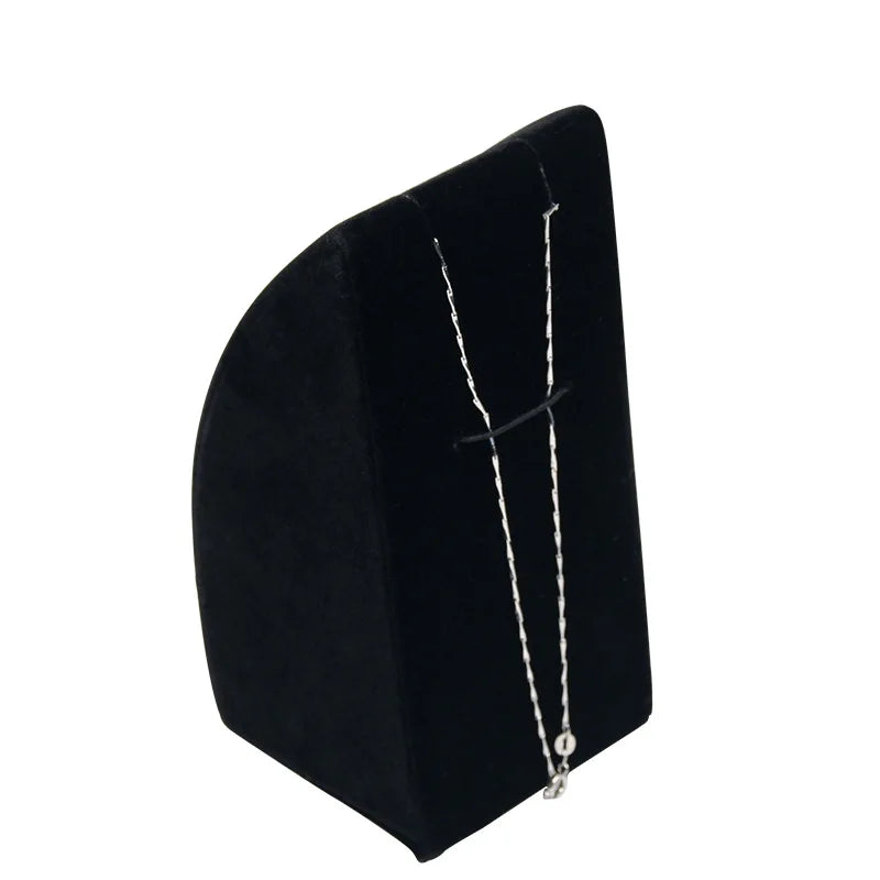 Black Velvet Necklace Pendant Display Organizer Holder Display Stand For Counter Jewelry Display Rack Window Display