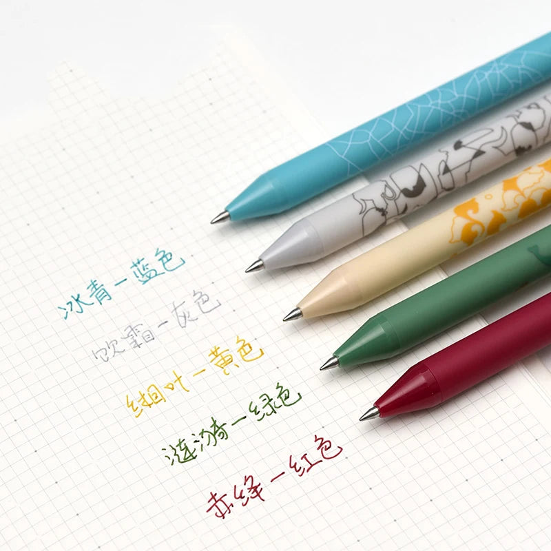 Kaco Retro Gel Pens 0.5MM Color Ink Joint Book Source Porcelain Rhyme China Series For School Office Student Writing Pen