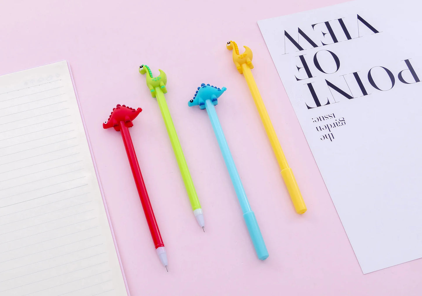 4 pcs/lot Cute Little Dinosaur 0.5mm Gel Pen Set Ink Pen Promotional Gift Stationery School & Office Supply