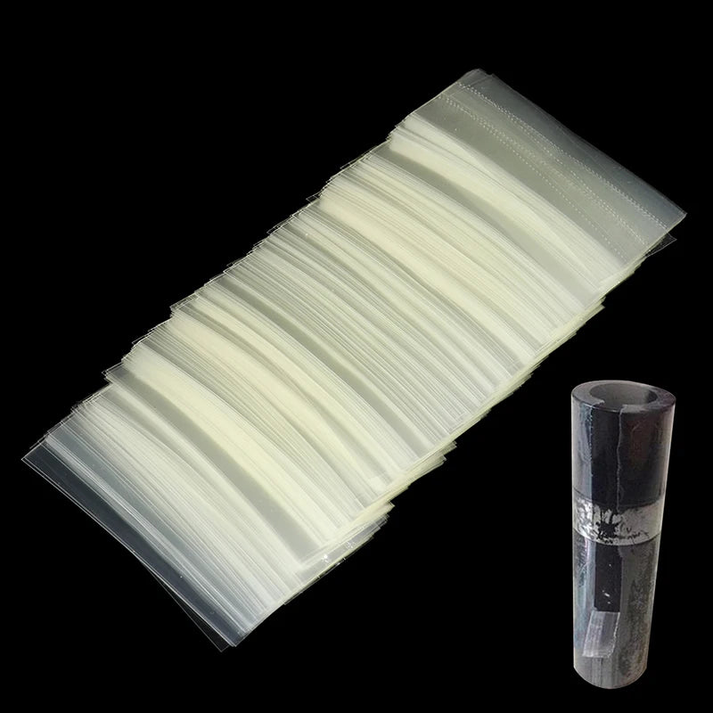 500pcs 7.5*3cm Clear Shrink Wrap Seal Bands With Perforation Lines For Nasal Inhaler For Balm Chapstick Lip Balm Containers