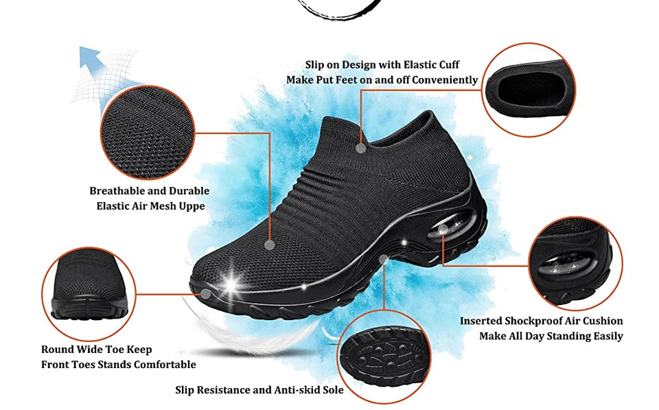 Hypersoft Sneakers Women 2024 Orthopedic Sneakers for Women Platform White Black Red Walking Shoes Women Women Casual Shoes