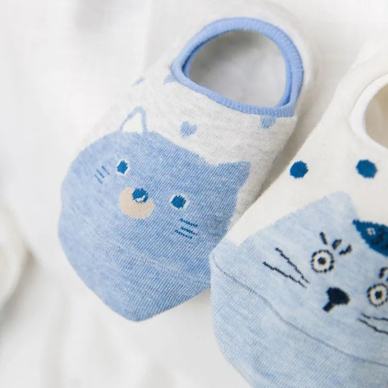 1 Pairs Cartoon Unicorn Cat Fox Socks Cute Animal Women Socks Summer Funny Short Ankle Socks Ladies Cotton Sock Dropship