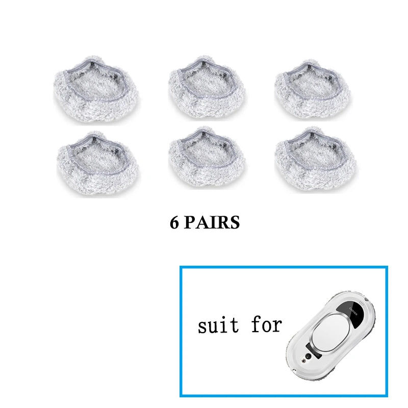 Cleaning Cloth For CHOVERY Vacuum cleaner Window Cleaning Robot 6 pairs