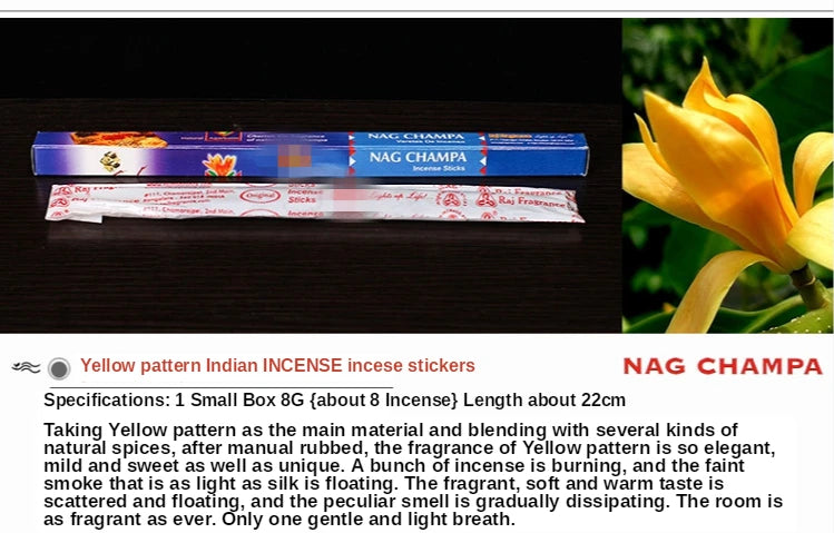 8pcs India Stick Incenses White Sage Sandalwood Natural Household Indoor Clean Air Indian Incense Sticks Yoga Buddhism 22cm