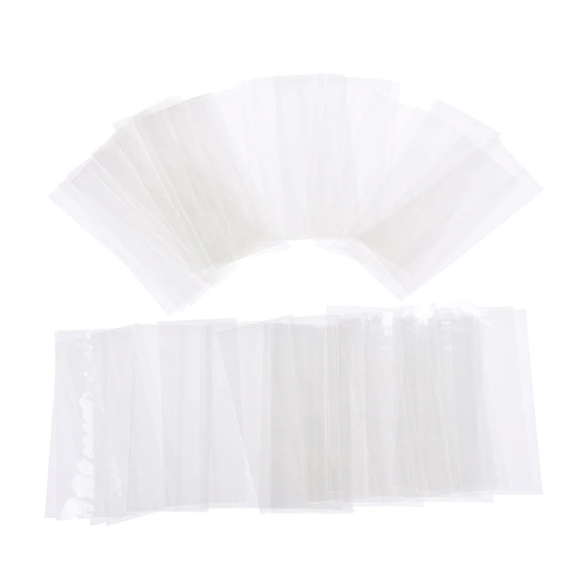 500pcs 7.5*3cm Clear Shrink Wrap Seal Bands With Perforation Lines For Nasal Inhaler For Balm Chapstick Lip Balm Containers