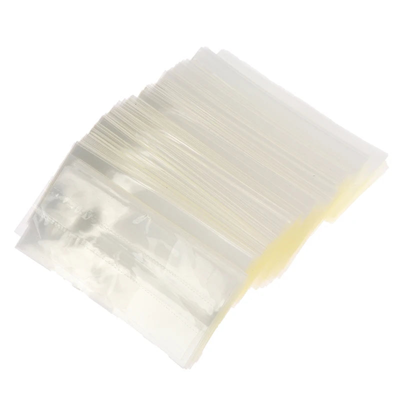 500pcs 7.5*3cm Clear Shrink Wrap Seal Bands With Perforation Lines For Nasal Inhaler For Balm Chapstick Lip Balm Containers
