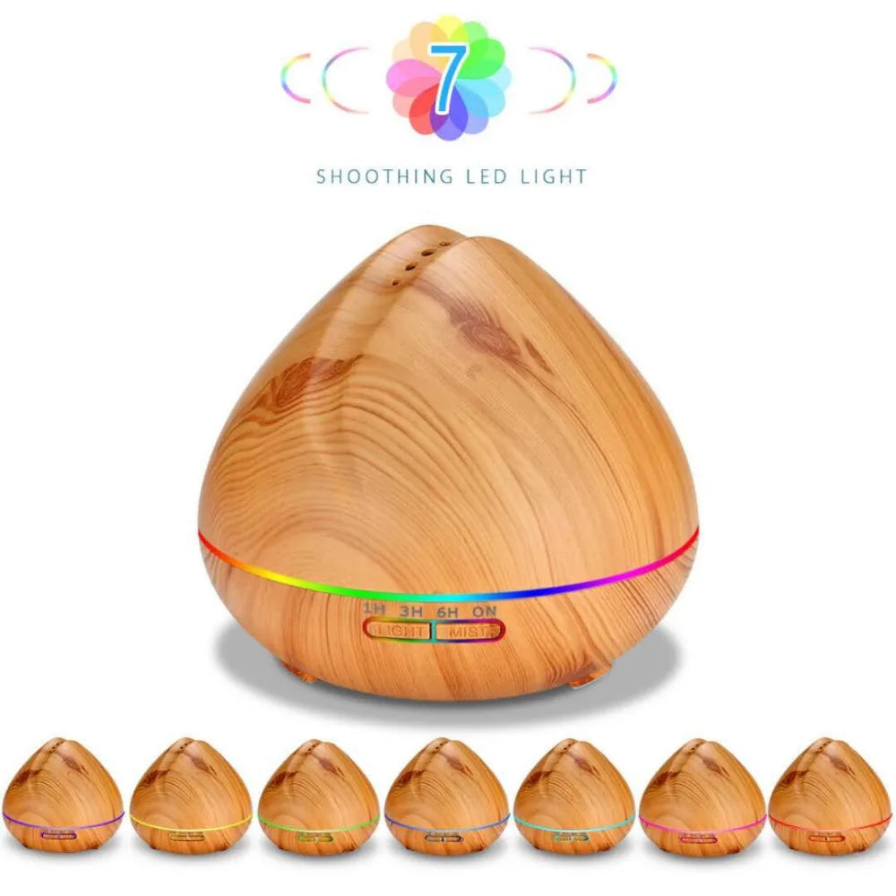 500ml Remote Control Air Aroma Ultrasonic Humidifier With Color LED Lights Electric Aromatherapy Essential Oil Diffuser for home