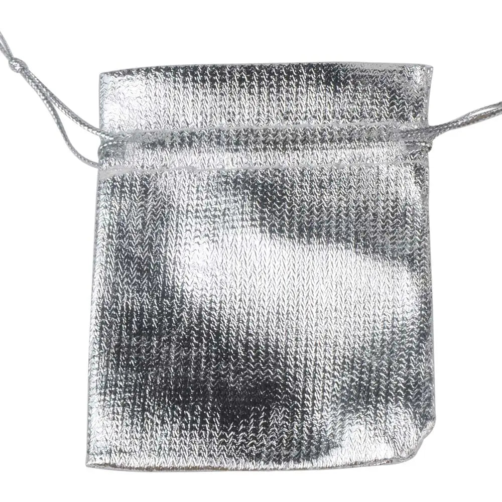 50pcs/lot 7x9 9x12 10x15cm Adjustable Jewelry Packing Fabric Bag Gold Colors Drawstring Wedding Storage Pouches