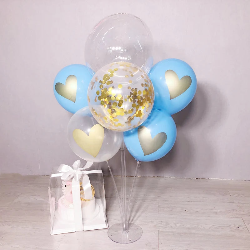 7Tubes Balloons Stand Balloon Holder Column Confetti Balloon Baby Shower Kids Birthday Party Wedding Decoration Supplies