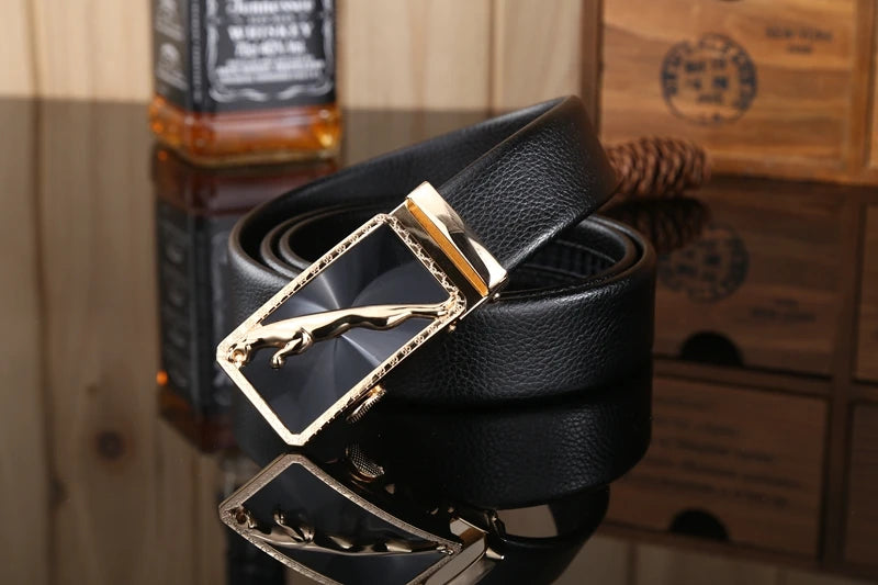 gold buckle jaguar mens belts luxury 2020 new hot designer strap high quality fiber leather 160 cm 150 140 automatic 170 180 130