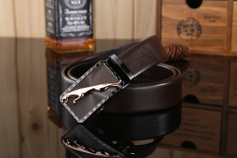 gold buckle jaguar mens belts luxury 2020 new hot designer strap high quality fiber leather 160 cm 150 140 automatic 170 180 130
