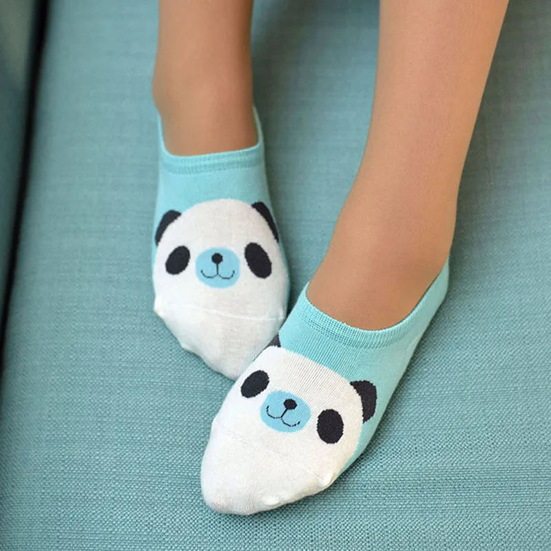 1 Pairs Cartoon Unicorn Cat Fox Socks Cute Animal Women Socks Summer Funny Short Ankle Socks Ladies Cotton Sock Dropship