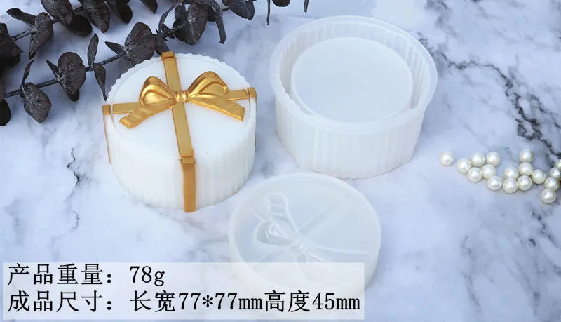 Love Storage Box Resin Crystal Silicone Mold DIY Bow Square Circular Oval Stripe Gift Gar Epoxy Mold Home Decoration Storage