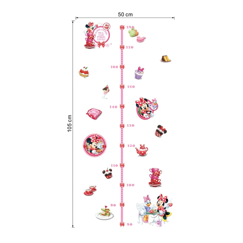 Cartoon Mickey Minnie Wall Stickers For Kids Room Bedroom Wall Decoration Movie Posters Door Sticker Gifts for kids