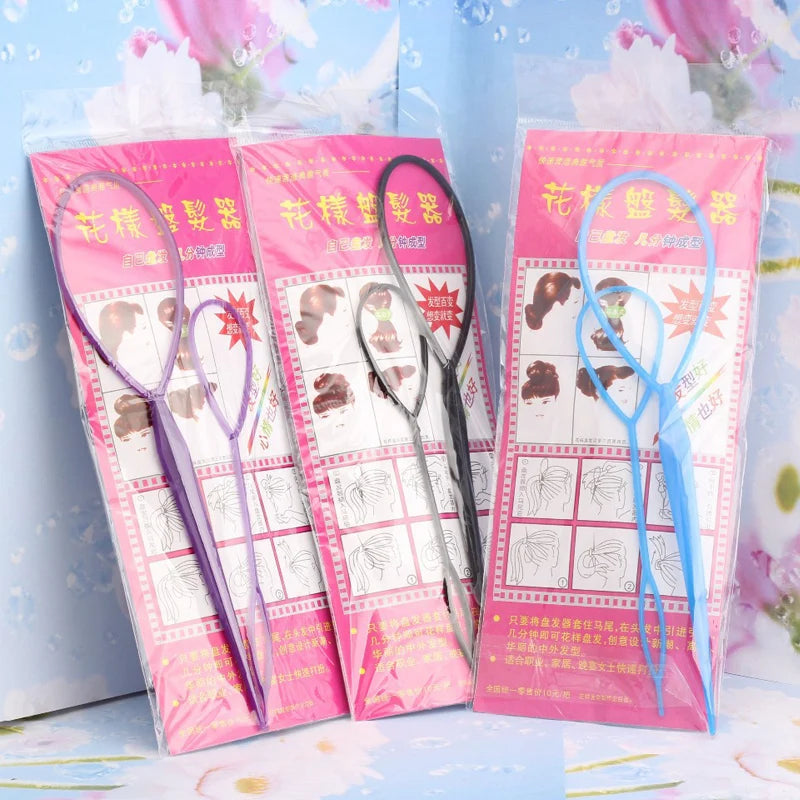 Portable Pattern Pull Pin Magic Wear Hair Stick Hairband Hair Accessories Women Girls Plate Pins Styling Quick Dish Wholesale