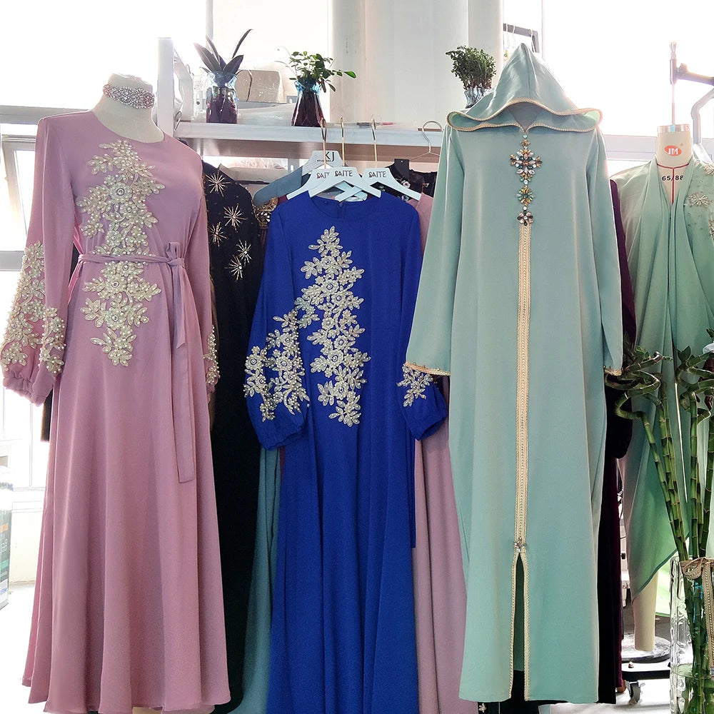 Ramadan Eid Abaya Dubai Turkey Muslim Hijab Long Dress Islamic Clothing African Dresses For Women Robe Musulmane Djellaba Femme