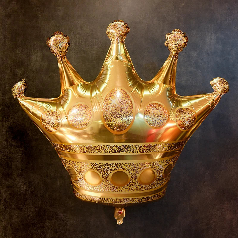 1pc large rose gold pink blue Noble Crown foil Balloons king queen Princess Birthday Party decoration Supplies Kids Toys