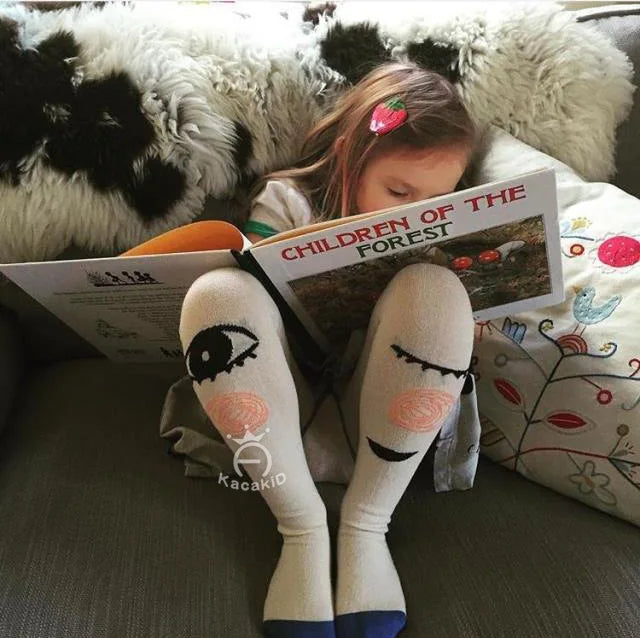 Baby Girls Pants Tights 1-7Y Kids New Autumn Winter Warm Cute Cartoon Big Eyes Pant Long Stockings Velvet Stock For Girls