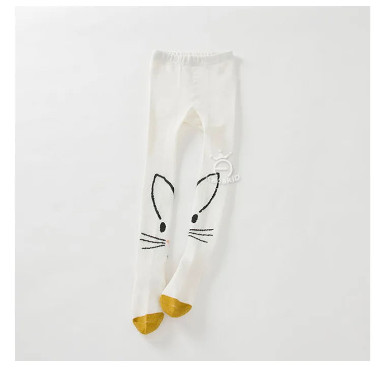 Baby Girls Pants Tights 1-7Y Kids New Autumn Winter Warm Cute Cartoon Big Eyes Pant Long Stockings Velvet Stock For Girls